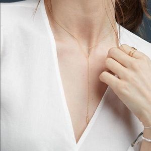 gorjana Taner Bar Short Lariat in gold